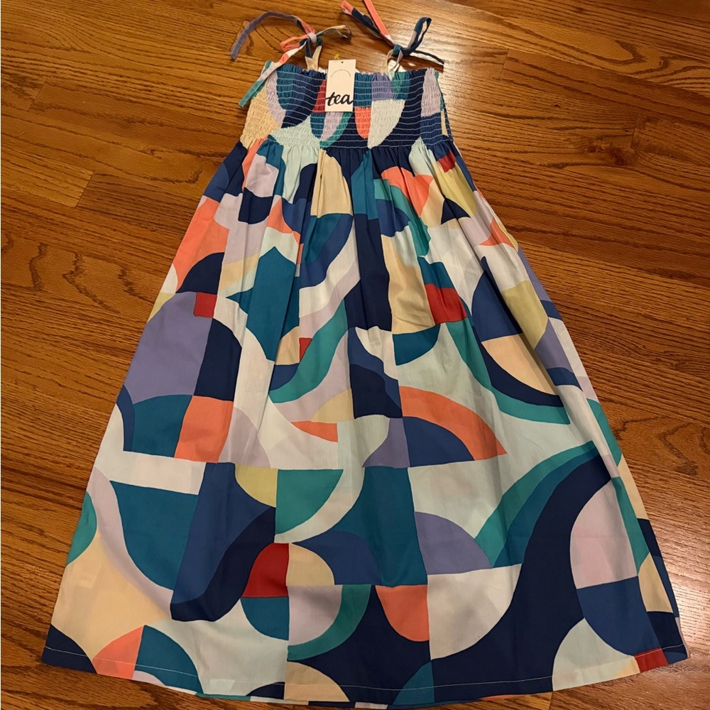NEW Tea Collection Tie Shoulder Sun Dress- Girls Size 8